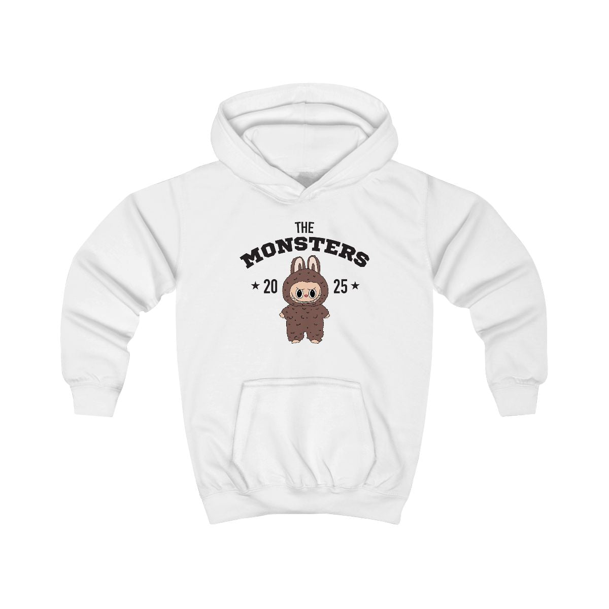 Cute Monster 2025 Biege Kids Hoodie
