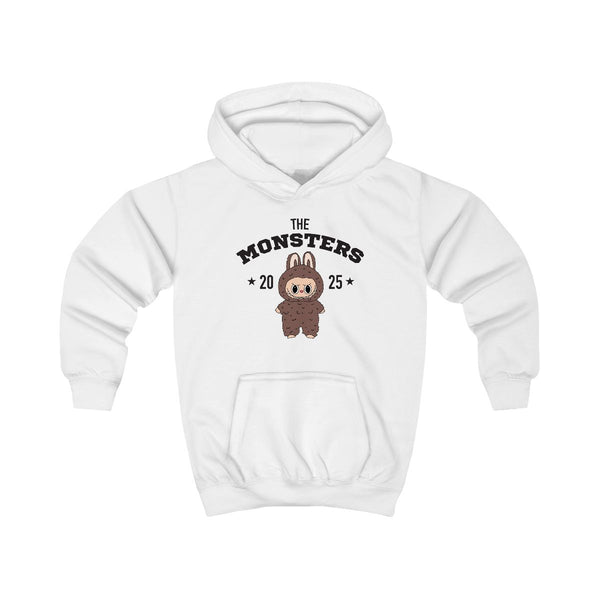 Cute Monster 2025 Biege Kids Hoodie White Front