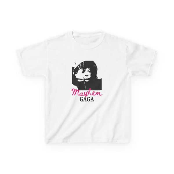 Pink Mayhem Gaga Kids T-Shirt White Front