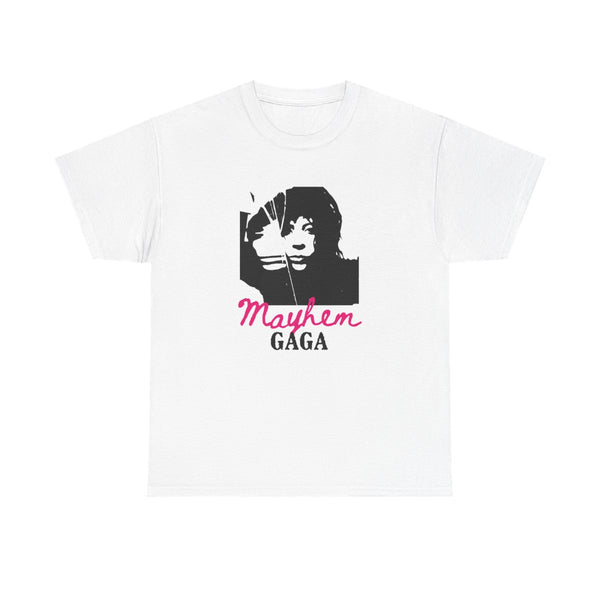 Pink Mayhem Gaga T-Shirt White Front