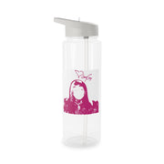 Pink Gaga Silhouette  Clear Water Bottle 6