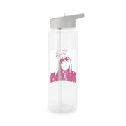 Pink Gaga Silhouette  Clear Water Bottle 7