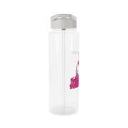 Pink Gaga Silhouette  Clear Water Bottle 8