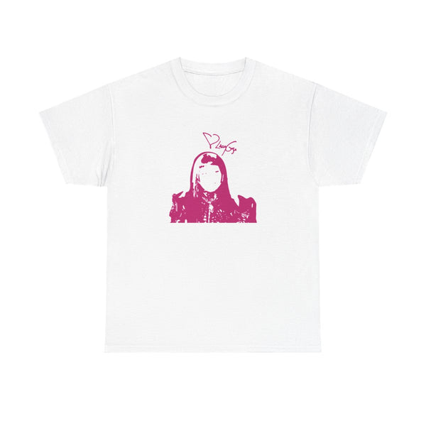 Pink Gaga Silhouette  T-Shirt White Front