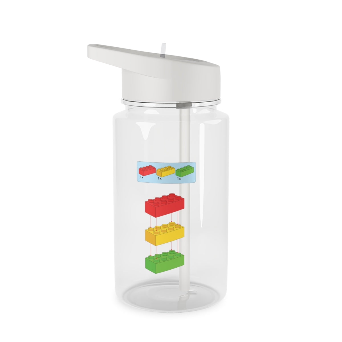 Bricks Instruction Set Clear Water Bottle