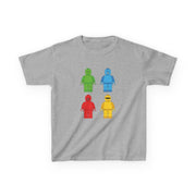 Bricks Figures Rainbow Kids T-Shirt 3