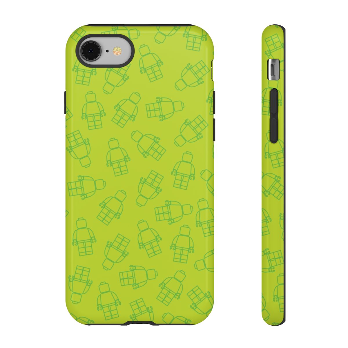 Bricks Figures Pattern Green Phone Case
