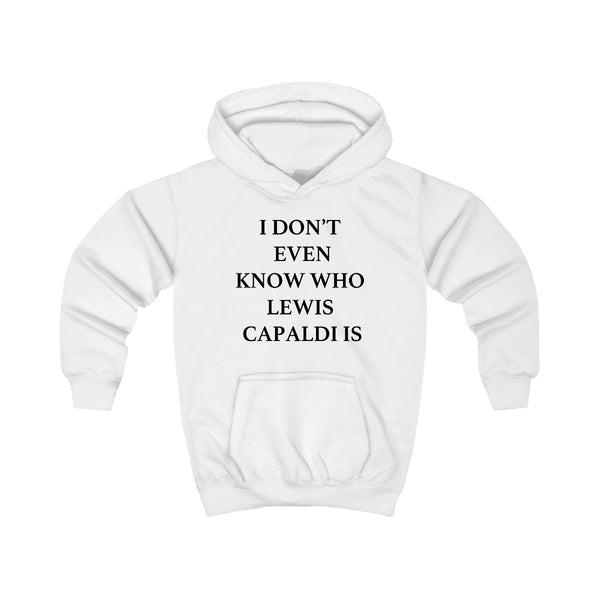 I Don't Even Know Kids Hoodie White Front