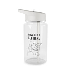 How Did I Get Here Outline Clear Water Bottle
