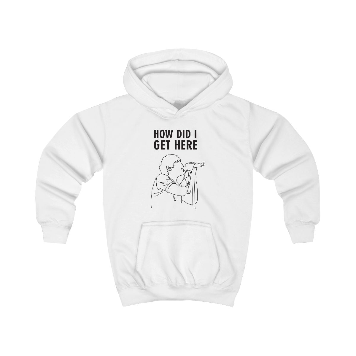 How Did I Get Here Outline Kids Hoodie