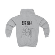 How Did I Get Here Outline Kids Hoodie 4
