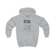 How Did I Get Here Outline Kids Hoodie 3