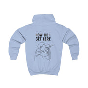 How Did I Get Here Outline Kids Hoodie 6
