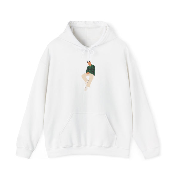 Green LoyleHoodie White Front