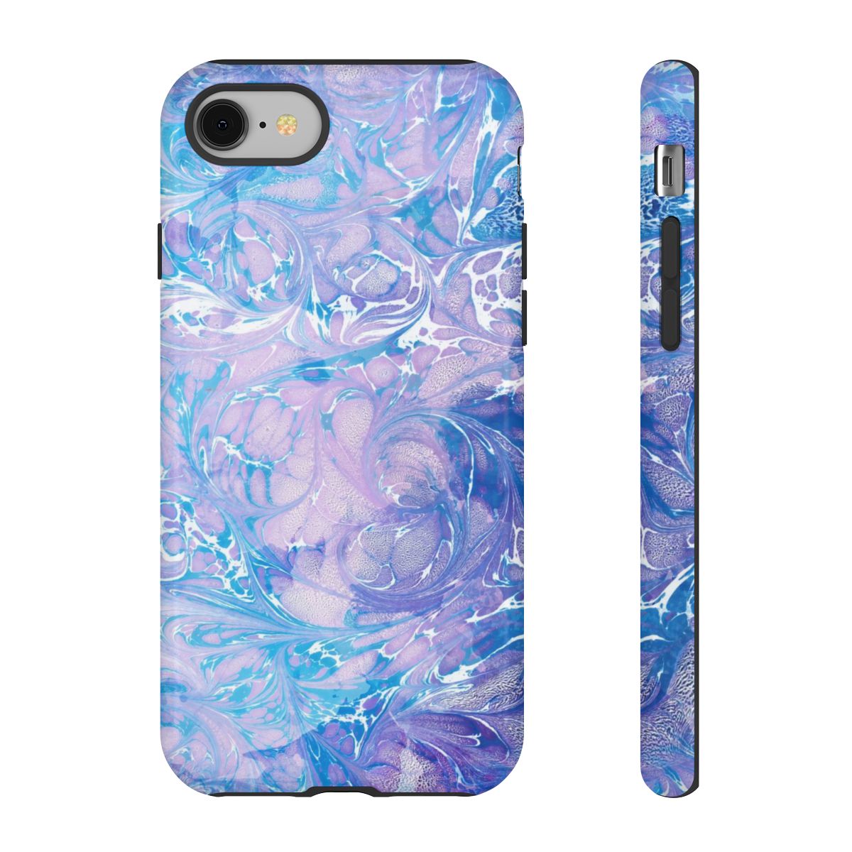 Sea Blue Swirly Marble Phone Case