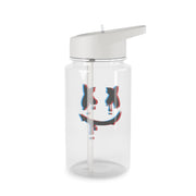 Blue Blur - White Helmet DJ Clear Water Bottle 2