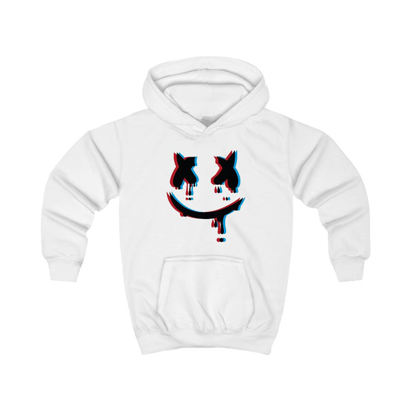 Blue Blur - White Helmet DJ Kids Hoodie White Front