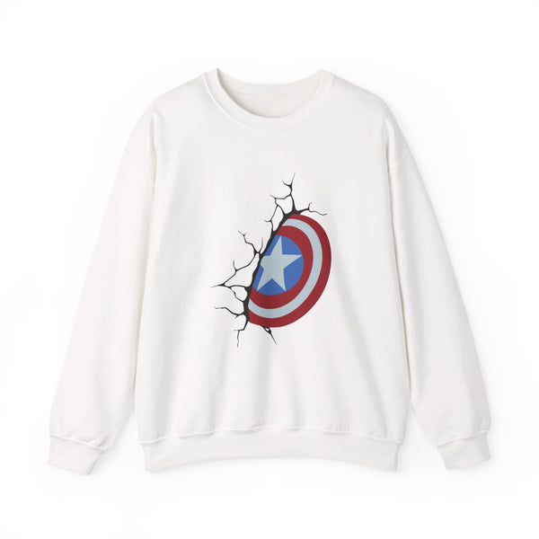 Shield Break Sweatshirt White Front