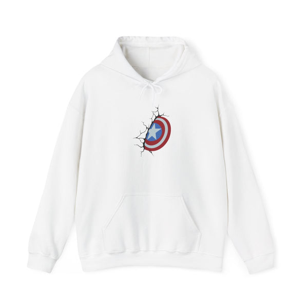 Shield Break Hoodie White Front
