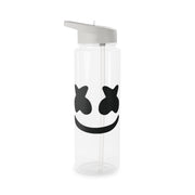 Black And White Helmet In Space  Clear Water Bottle 6