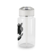 Black And White Helmet In Space  Clear Water Bottle 4