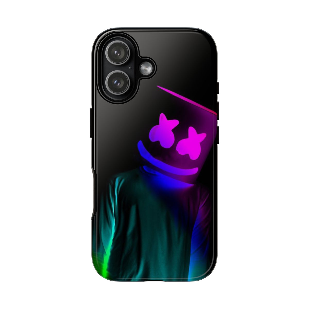White Helmet DJ In Lights Phone Case