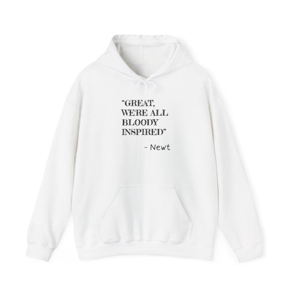 Great, We're All Bloody Inspired - Maze Hoodie White Front