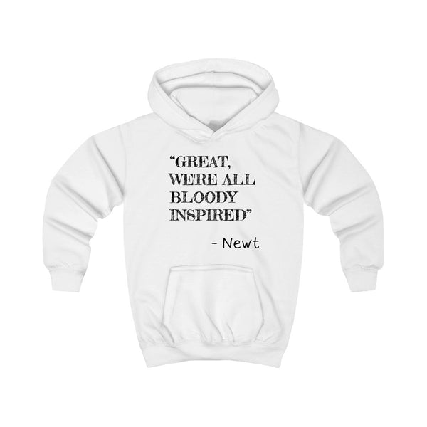 Great, We're All Bloody Inspired - Maze Kids Hoodie White Front