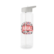 Collage - Personalised Superhero Comic Clear Water Bottle 7