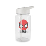 SpiderMan - Personalised Superhero Comic Clear Water Bottle 2