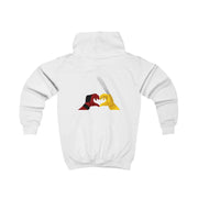 Red And Yellow Heroes Love Heart Kids Hoodie 2