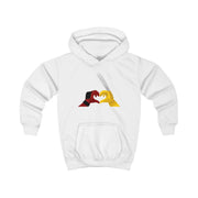 Red And Yellow Heroes Love Heart Kids Hoodie 1
