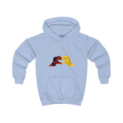 Red And Yellow Heroes Love Heart Kids Hoodie 5