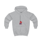 Blue Hanging Spider Hero Kids Hoodie 3