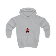 Gray Hanging Spider Hero Kids Hoodie 3