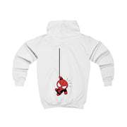 Gray Hanging Spider Hero Kids Hoodie 2