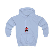 Gray Hanging Spider Hero Kids Hoodie 5