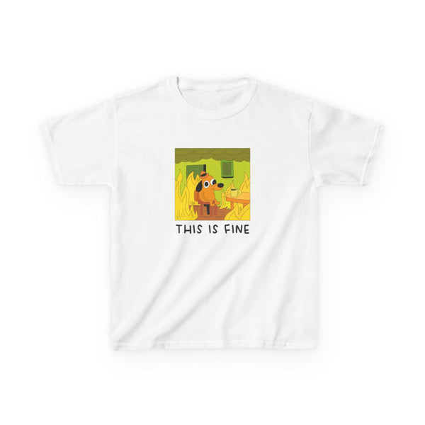 This Is Fine - Memes Kids T-Shirt White Front