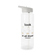 Look At All Those Chickens - Memes Clear Water Bottle 6
