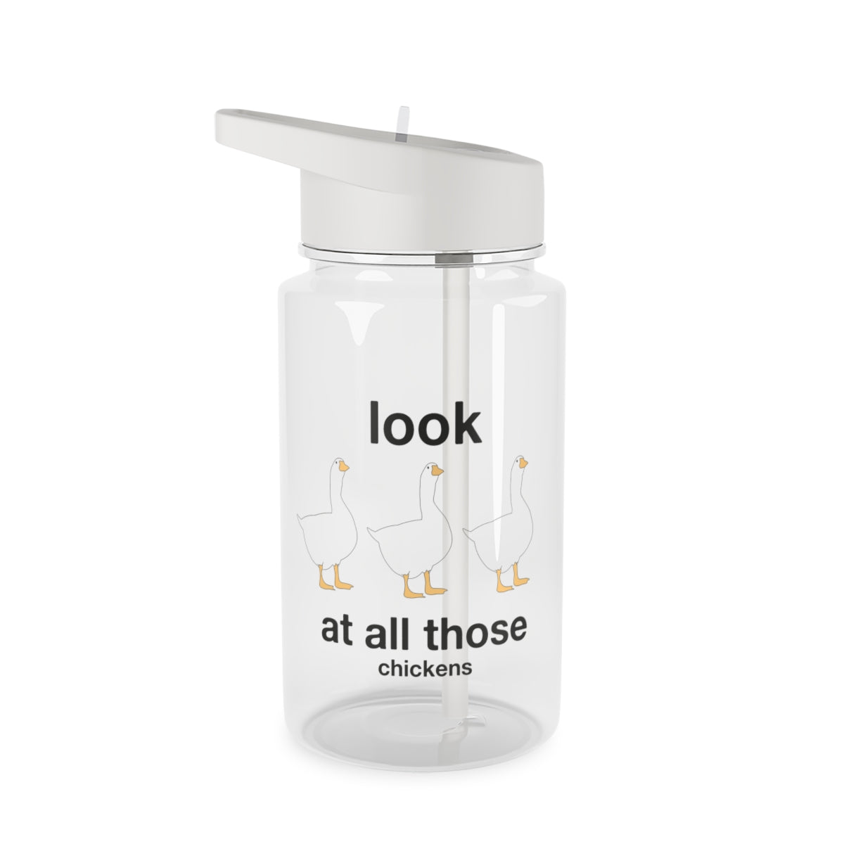 Look At All Those Chickens - Memes Clear Water Bottle