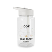 Look At All Those Chickens - Memes Clear Water Bottle 1