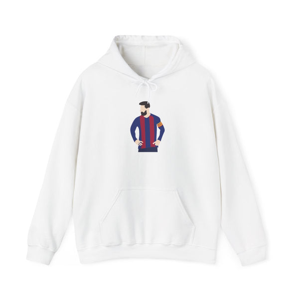 Messi Barca Hoodie White Front