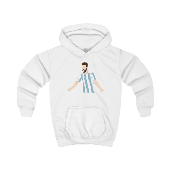 Lionel Messi Kids Hoodie White Front