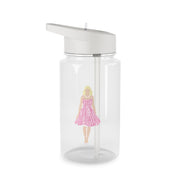 Pink Dress - Margot Clear Water Bottle 1