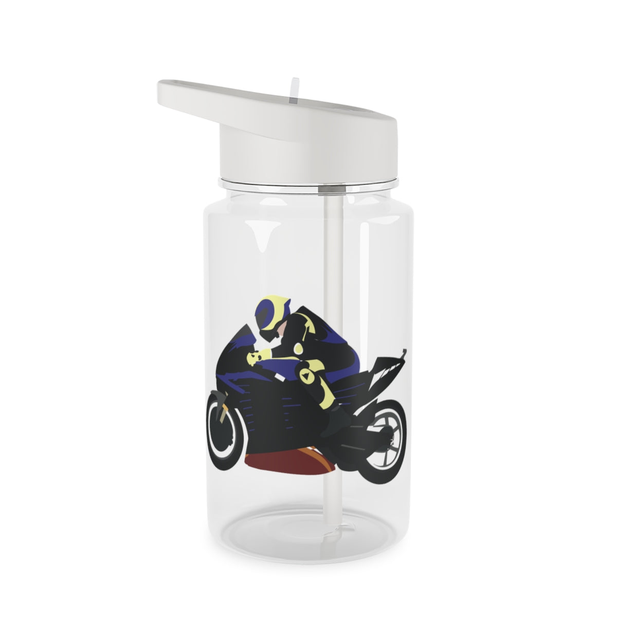 Purple Motorbike - Motorbike Clear Water Bottle