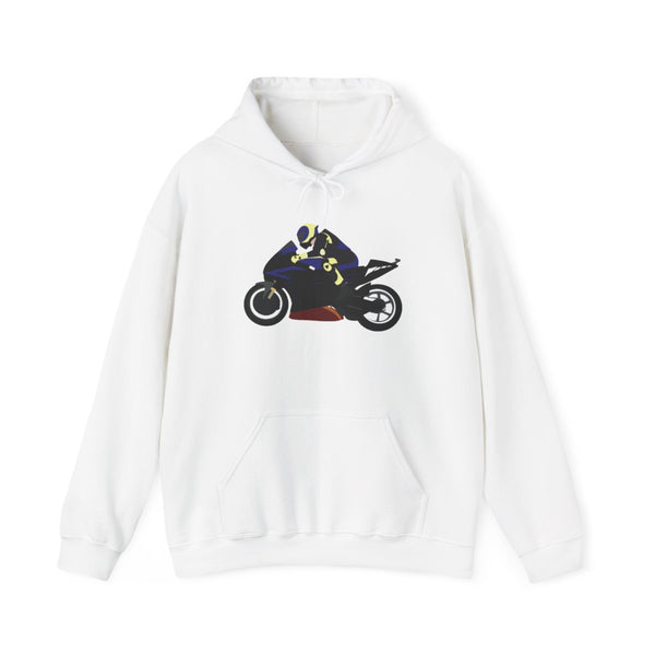 Purple Motorbike - Motorbike Hoodie White Front