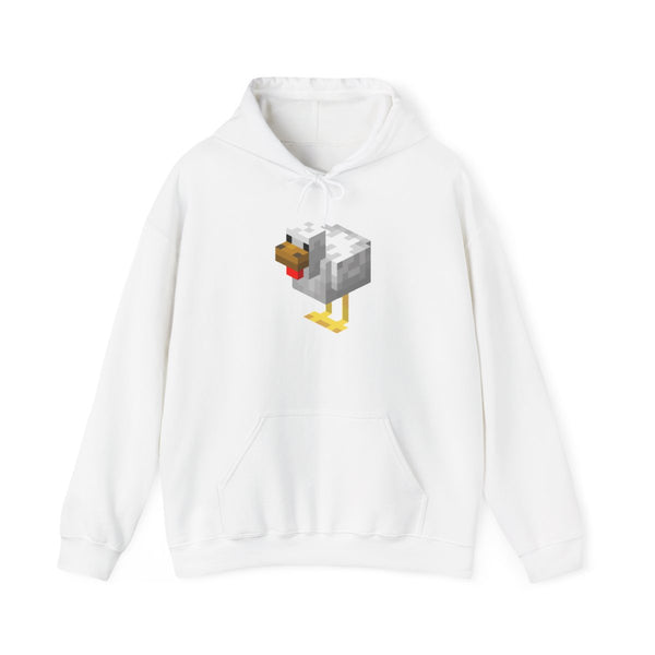 Mining Chicken Hoodie White Front