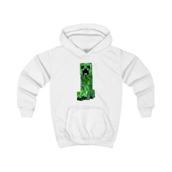 Mining Creeper Kids Hoodie White Front