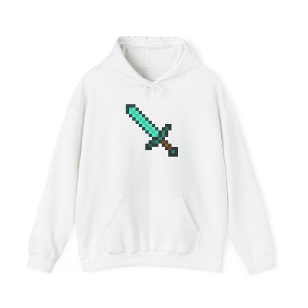 Diamond Sword - Mining Hoodie White Front