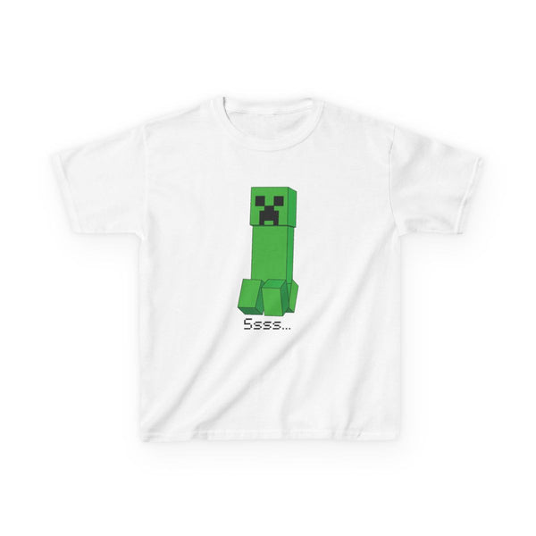 Creeper Standing Kids T-Shirt White Front
